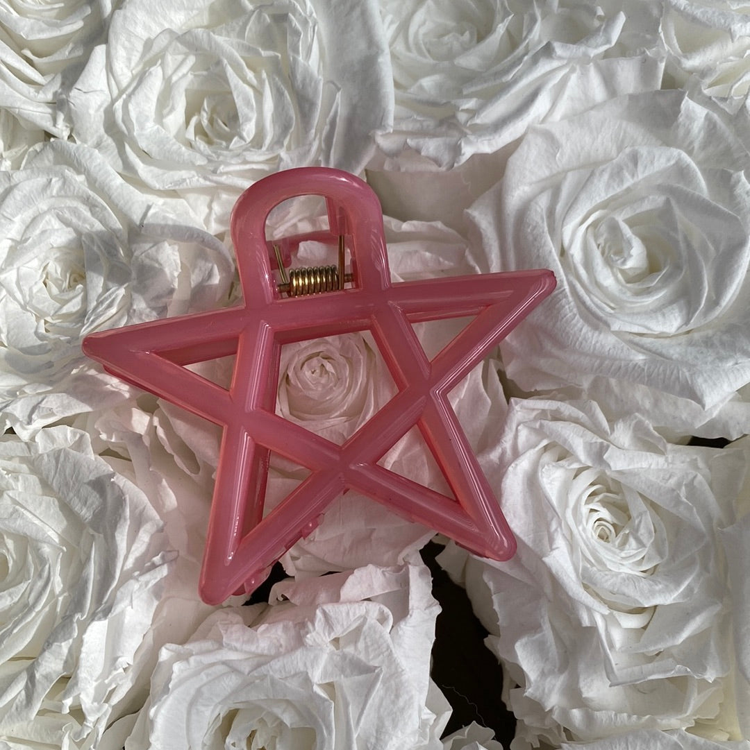 Pink Star Hair Claw/ Hair Clip