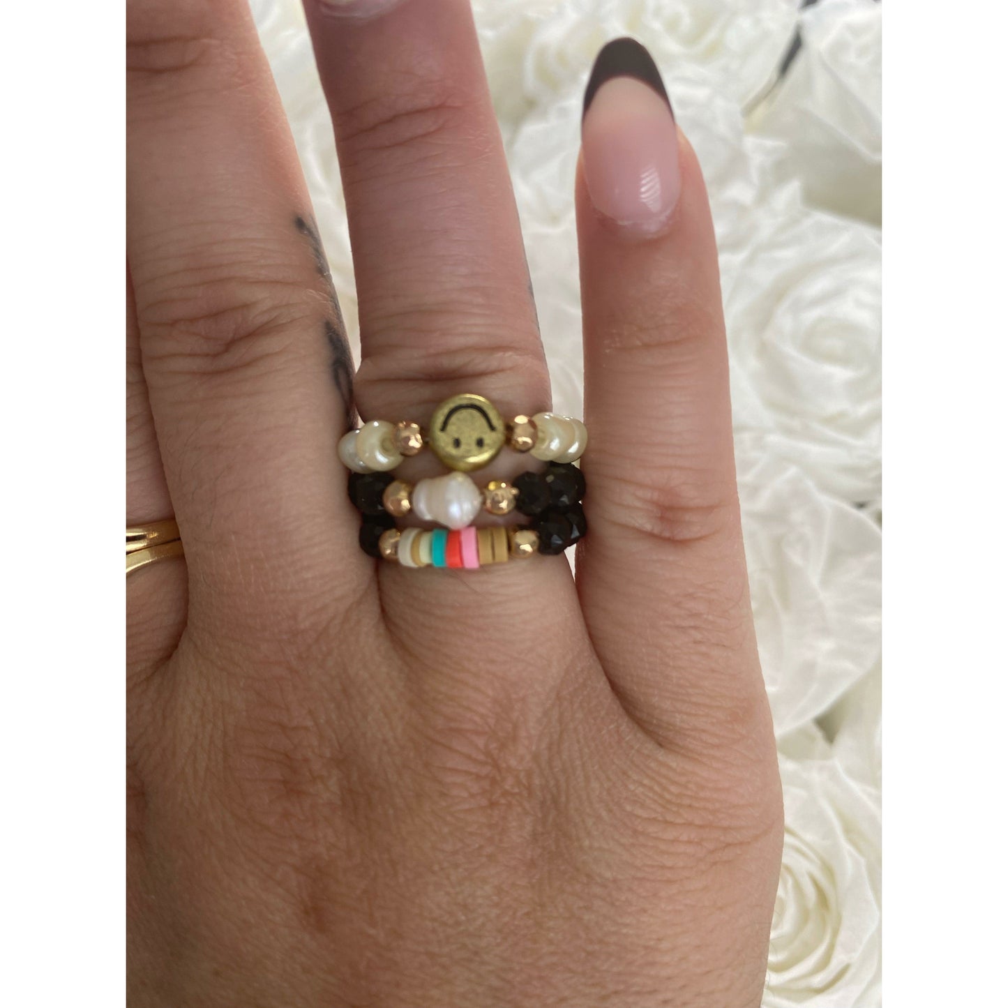 5 piece ring set Black Set - Life with JessicaS