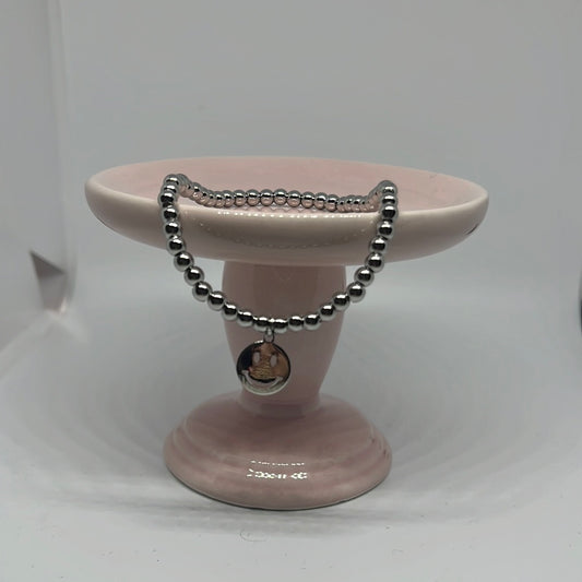 Silver bracelet with a Smiley face