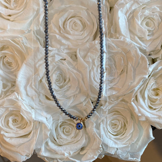 Evil Eye Necklace Blue