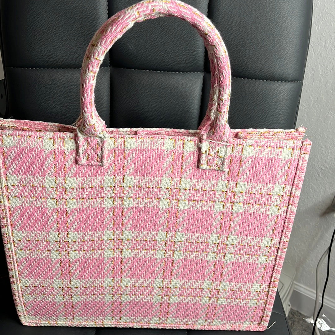 Large pink tote Bag