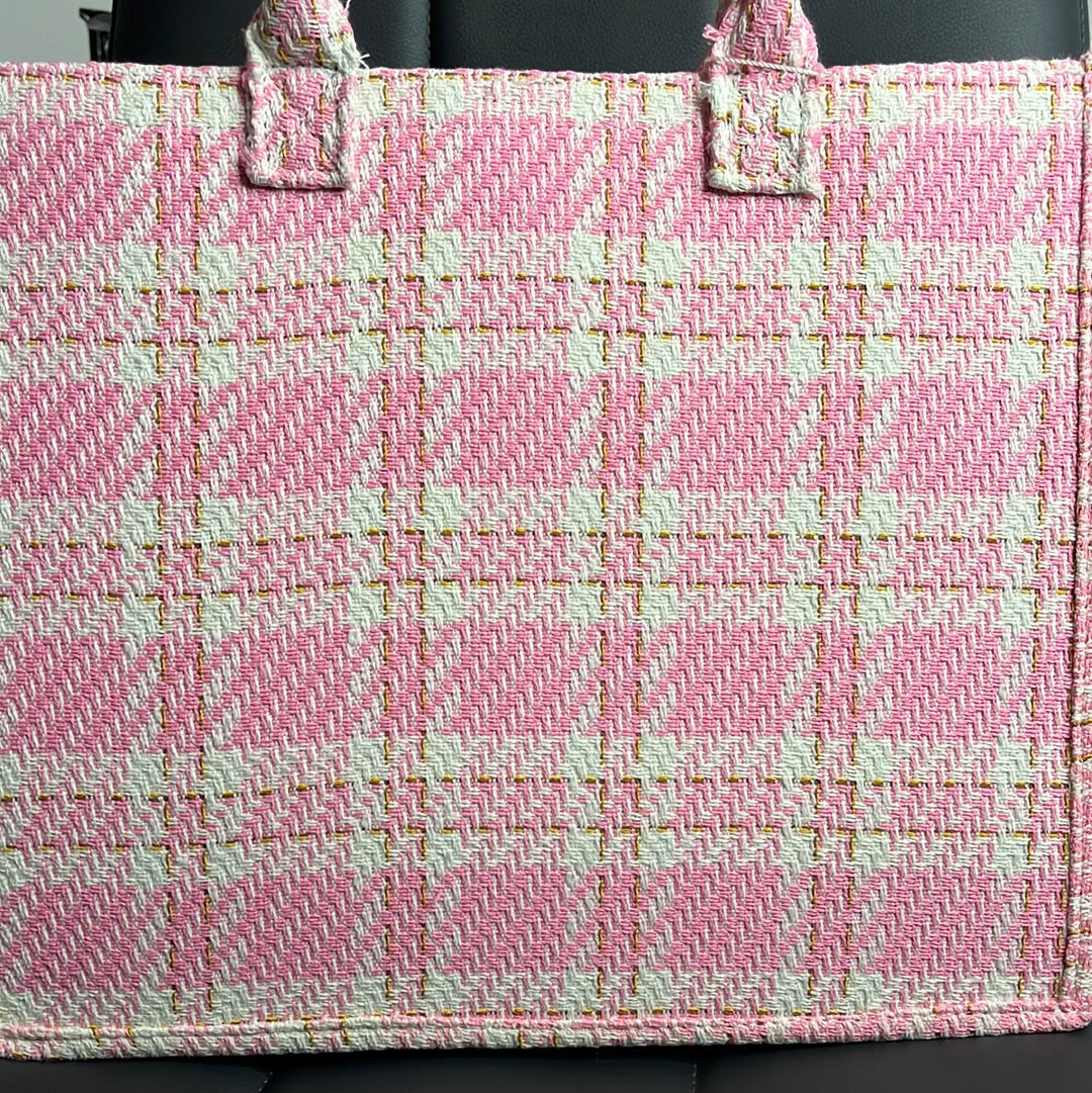 Large pink tote Bag