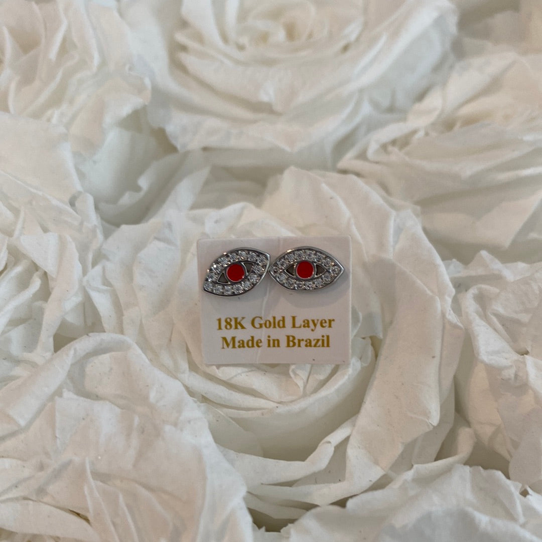 Evil Eye Earrings Red Eye