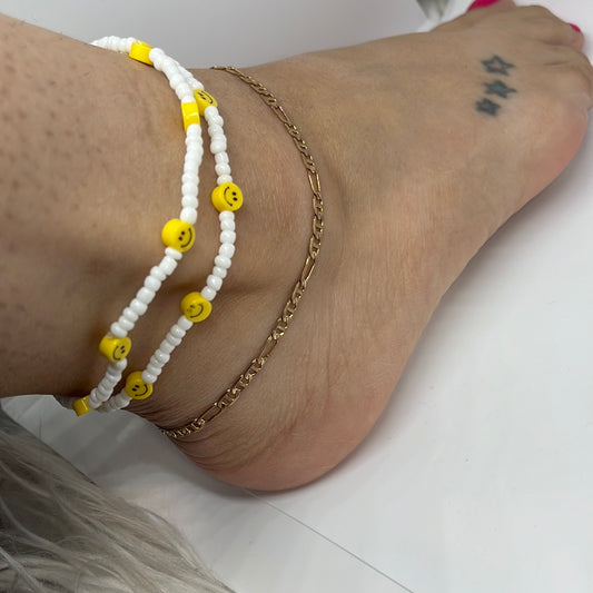Smiley face Anklets/ Tobilleras