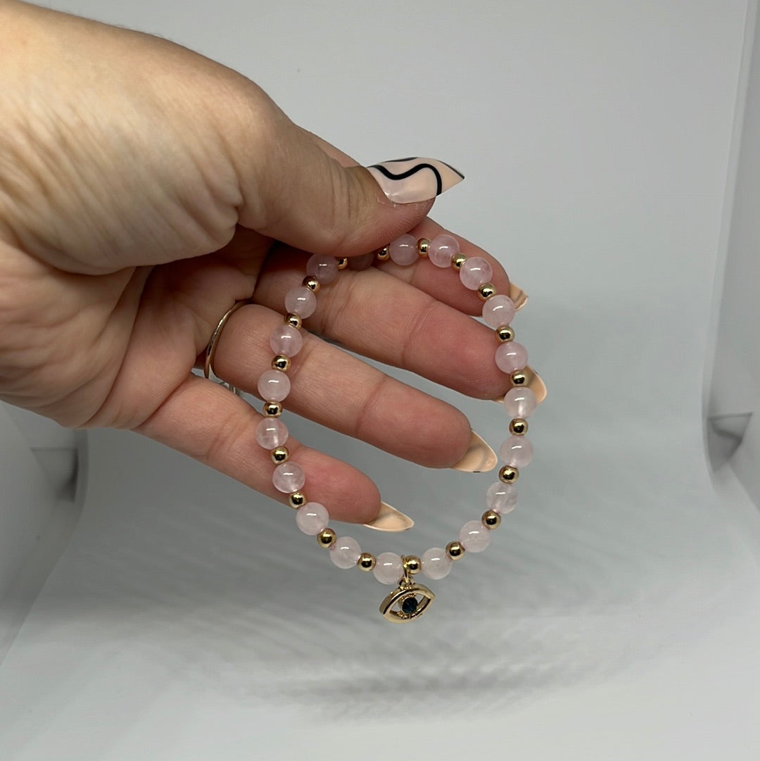 Pink Evil Eye Bracelet